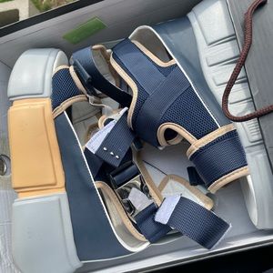 Navy tan anthony wang platform sandals dolls kill